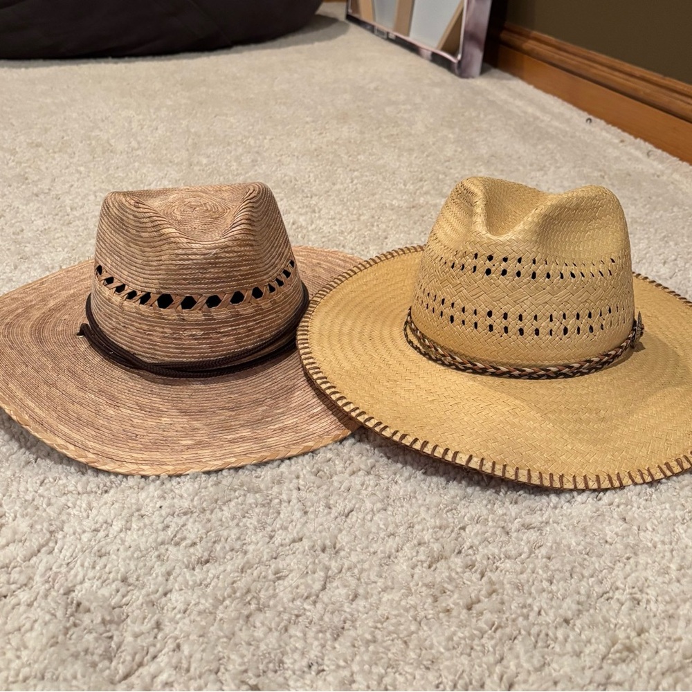 Set of 2 Tula & Renegade by Bailey Hiking Gardening Outdoor Straw Hats for Men